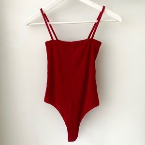 Red Brandy Melville Bodysuit